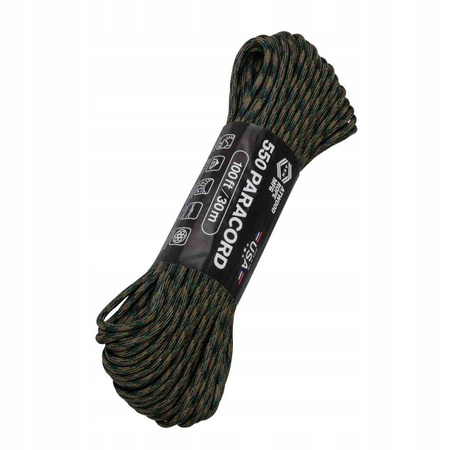 Linka Atwood Rope MFG 550 Paracord woodland 4 mm x 30 m Oryginał USA