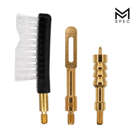 MSPEC Zestaw do czyszczenia lufy broni 9mm .357 .38 wycior Organizer