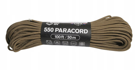 Linka Atwood Rope MFG 550 Paracord coyote 4 mm x 30 m ORYGINAŁ USA