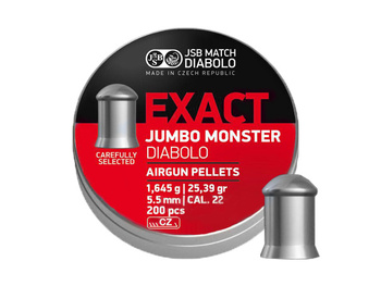 Śrut JSB Exact Jumbo Monster 5.52mm 200 szt. (546288-200) do wiatrówki