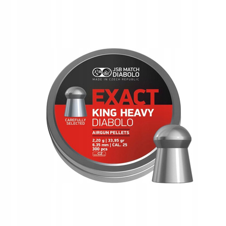 Śrut do wiatrówki JSB EXACT KING HEAVY 6,35 mm 1,645 g Diabolo 350szt