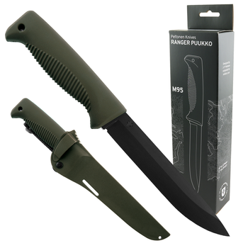 Nóż Taktyczny Survivalowy Peltonen Knives Ranger Puukko M95 80CrV2 Zielony