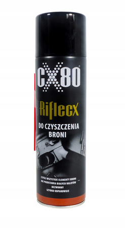 Spray do czyszczenia odtłuszczania broni CX80 Riflecx spray 500 ml + GRATIS