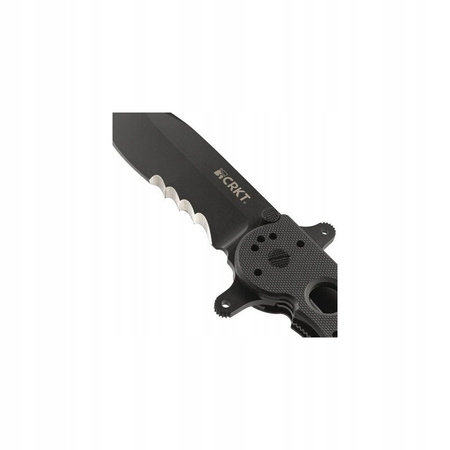 Nóż składany ząbkowany CRKT Special Forces G10 taktyczny wojskowy z klipsem