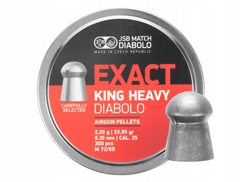 Śrut do wiatrówki JSB EXACT KING HEAVY 6,35 mm 1,645 g Diabolo 350szt