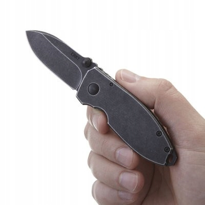 Nóż składany mały CRKT Squid Black Stonewash 2490KS EDC czarny
