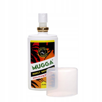 MUGGA Spray 50% DEET 75 ml - Na Komary i Kleszcze do 9h Skuteczna Ochrona