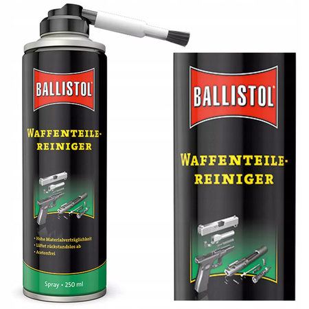 BALLISTOL płyn do czyszczenia i odtłuszczania broni spray 250ml pędzelek