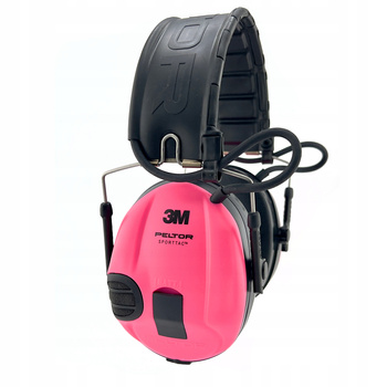 Słuchawki Aktywne strzeleckie 3M Peltor SportTac Ochronniki słuchu różowe