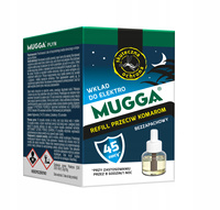 MUGGA ELEKTRO na KOMARY Wkład płyn 5ml 45 nocy odstraszacz do kontaktu 1szt