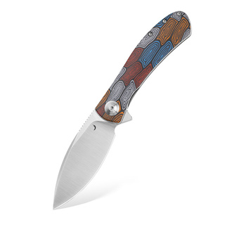 Trollsky Knives Mandu EVO MTE010 nóż składany 14C28N Kaleidoscope Turtle
