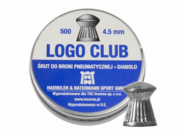 Śrut diabolo H&N Logo Club 4,5 mm 500 szt. do wiatrówki grzybek