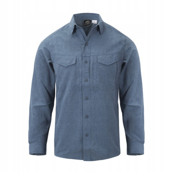 Koszula z długim rękawem DEFENDER Mk2 Gentleman - Melange Blue - Rozmiar L
